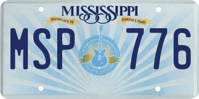 MS license plate MSP776