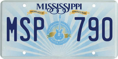 MS license plate MSP790