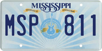 MS license plate MSP811