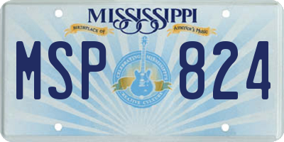 MS license plate MSP824