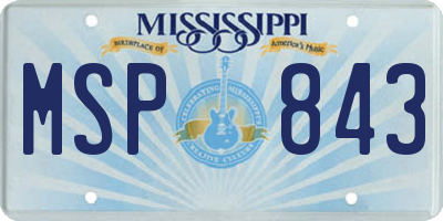 MS license plate MSP843