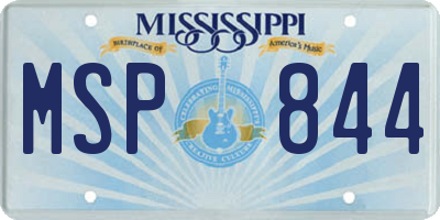 MS license plate MSP844