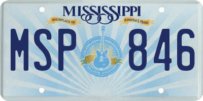 MS license plate MSP846