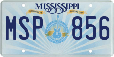 MS license plate MSP856