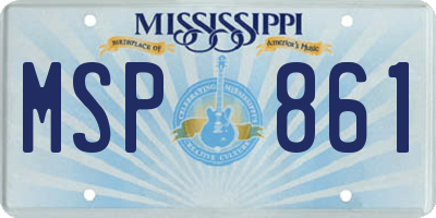MS license plate MSP861