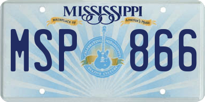 MS license plate MSP866