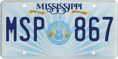MS license plate MSP867