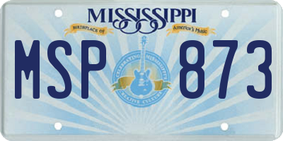 MS license plate MSP873