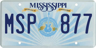 MS license plate MSP877