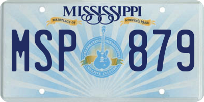 MS license plate MSP879