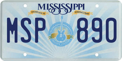 MS license plate MSP890