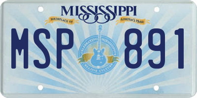 MS license plate MSP891