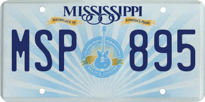 MS license plate MSP895