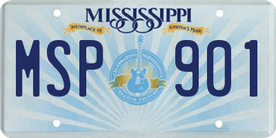 MS license plate MSP901