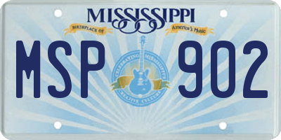 MS license plate MSP902