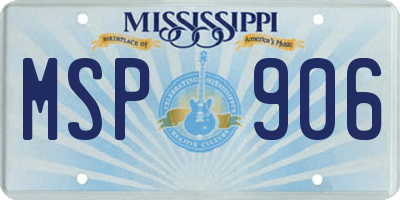 MS license plate MSP906