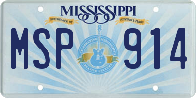 MS license plate MSP914
