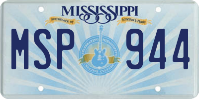MS license plate MSP944