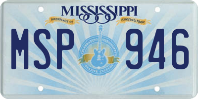 MS license plate MSP946