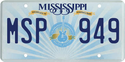 MS license plate MSP949