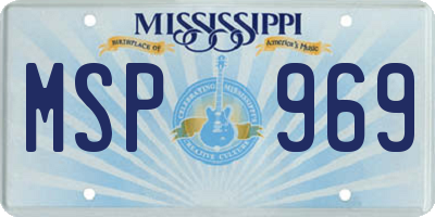 MS license plate MSP969