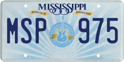 MS license plate MSP975