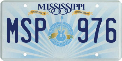 MS license plate MSP976