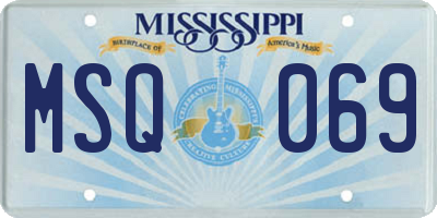 MS license plate MSQ069
