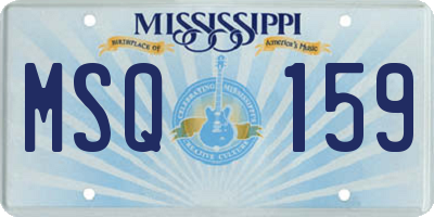MS license plate MSQ159