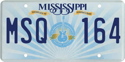 MS license plate MSQ164