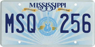 MS license plate MSQ256