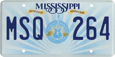 MS license plate MSQ264