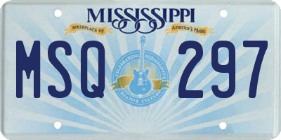 MS license plate MSQ297