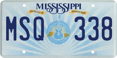 MS license plate MSQ338