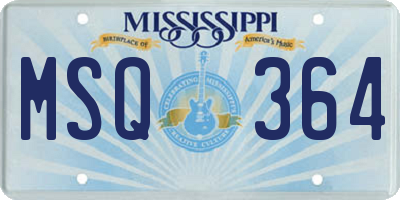 MS license plate MSQ364