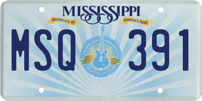 MS license plate MSQ391