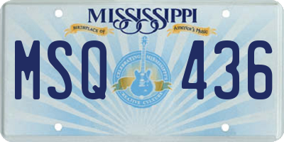 MS license plate MSQ436