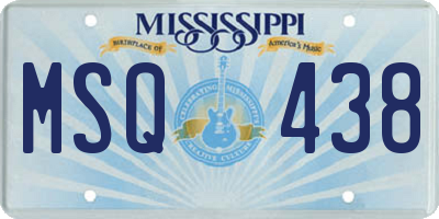 MS license plate MSQ438