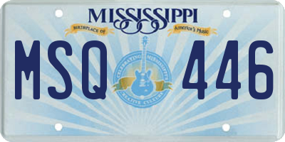 MS license plate MSQ446
