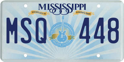MS license plate MSQ448