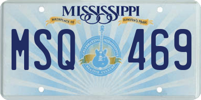 MS license plate MSQ469