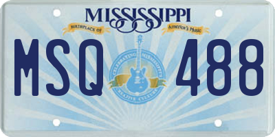 MS license plate MSQ488