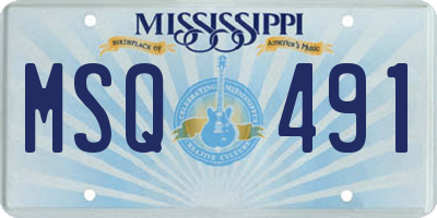 MS license plate MSQ491