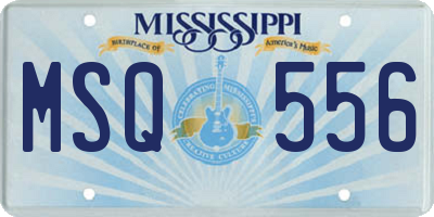 MS license plate MSQ556