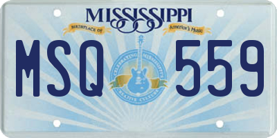 MS license plate MSQ559