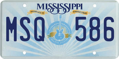 MS license plate MSQ586