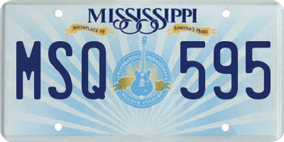 MS license plate MSQ595