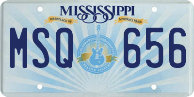 MS license plate MSQ656
