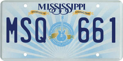 MS license plate MSQ661