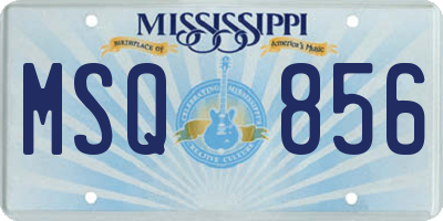 MS license plate MSQ856